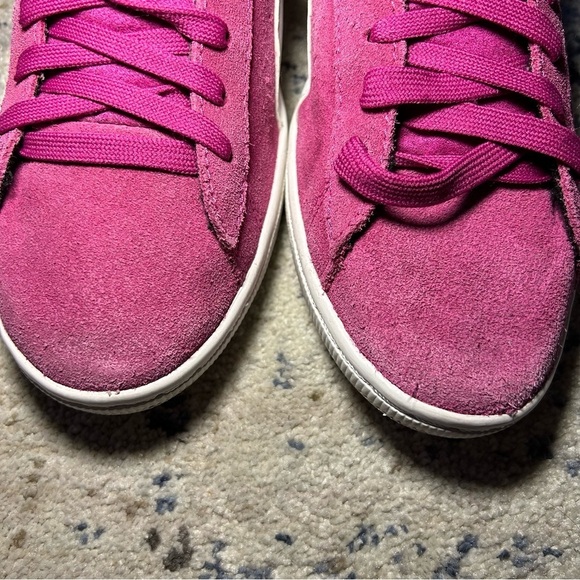 Puma Fuchsia Purple-White Suede Classic Sneakers Size 8 - Picture 6 of 11